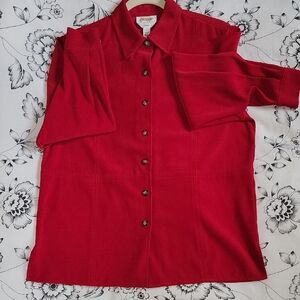 Talbots Red Blazer Classic Wool Blend